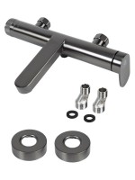 Смеситель для ванны с душем Agger Sweet A2710055 оружейная сталь матовая Смеситель для ванны с душем Agger Sweet A2710055 оружейная сталь матовая