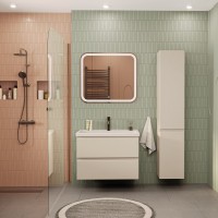 Тумба с раковиной SanStar Riana 70 подвесная, cappuccino, раковина Фостер 70