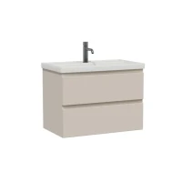 Тумба с раковиной SanStar Riana 70 подвесная, cappuccino, раковина Фостер 70