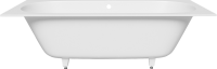 Ванна из искусственного камня Salini Ornella Axis S-Sense 190x90 см, встраиваемая, белая, на ножках
