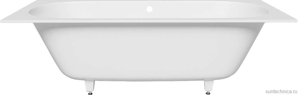 Ванна из искусственного камня Salini Ornella Axis S-Sense 190x90 см, встраиваемая, белая, на ножках