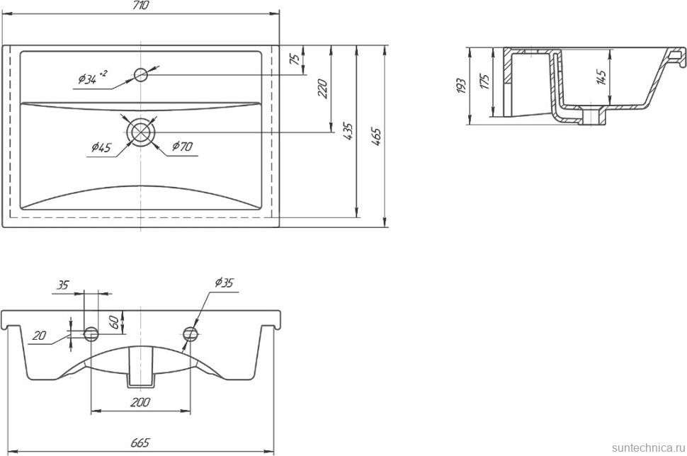 Мебель для ванной комнаты SanStar Riana 70 подвесная, grey, раковина Фостер 70