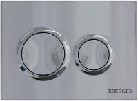 Система инсталляции для унитазов Berges Novum O3 с кнопкой смыва, хром глянец