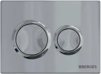 Система инсталляции для унитазов Berges Novum O3 с кнопкой смыва, хром глянец