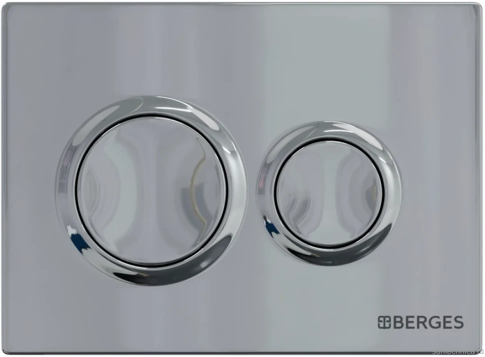 Система инсталляции для унитазов Berges Novum O3 с кнопкой смыва, хром глянец
