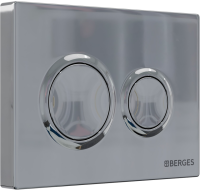 Система инсталляции для унитазов Berges Novum O3 с кнопкой смыва, хром глянец