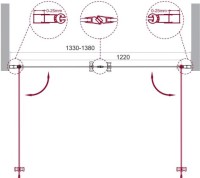 Душевая дверь в нишу BelBagno Etna B-2-140-C-Cr