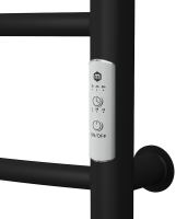 Полотенцесушитель электрический Bauedge M0023 50х80 R черный матовый, с полкой
