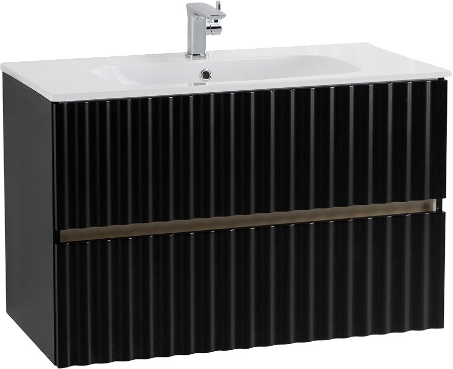 Тумба с раковиной Art&Max Elegant 90 черная