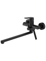 Смеситель с длинным изливом для ванны AZARIO Alanti AZ-K1732B черный матовый