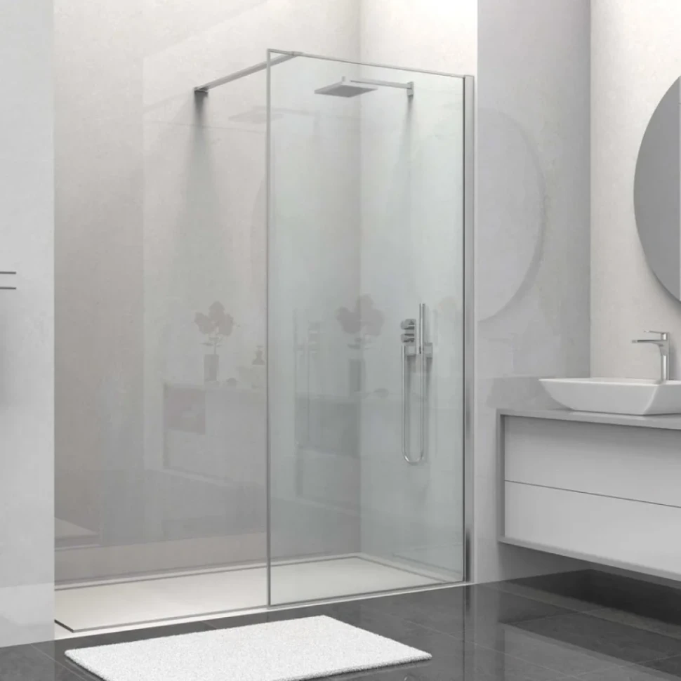 Душевая перегородка Walk-In VSW-1HS100CL, 1000*2000, хром, стекло прозрачное