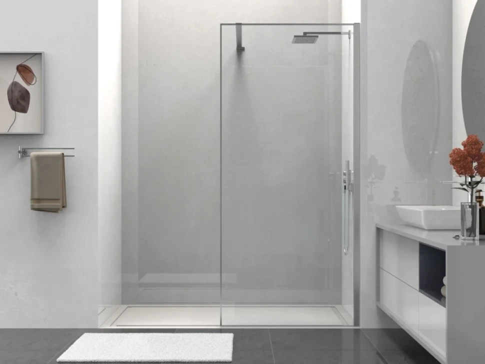 Душевая перегородка Walk-In VSW-1HS100CL, 1000*2000, хром, стекло прозрачное