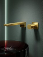 Смеситель для раковины Vincea Domus VBFW-5DM01BG С ВНУТРЕННЕЙ ЧАСТЬЮ, брашированное золото