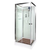 Душевая кабина DTO K408 80х80, профиль хром, стекло прозрачное
