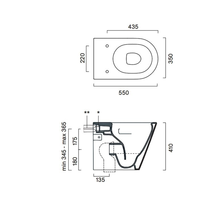 Унитаз приставной напольный Catalano Zero с микролифтом
