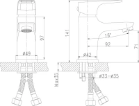 Смеситель для раковины Rossinka RS31 RS31-11 Смеситель для раковины Rossinka RS31 RS31-11