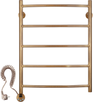 Полотенцесушитель электрический Secado Милан 1 75x55 см, подключение слева, бронза, лесенка, латунь