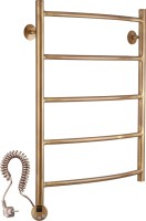 Полотенцесушитель электрический Secado Милан 1 75x55 см, подключение слева, бронза, лесенка, латунь