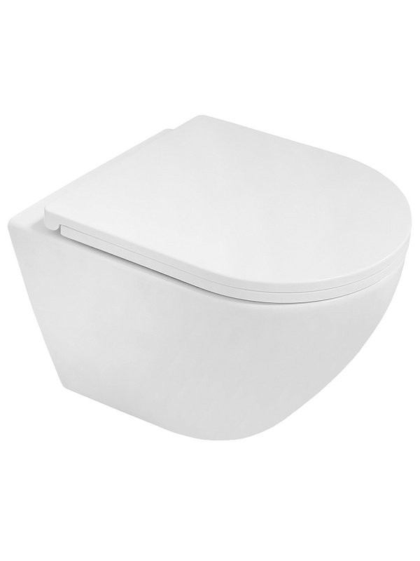 Унитаз подвесной AZARIO Blanco AZ-9003WT безободковый, с микролифтом, глянцевый белый