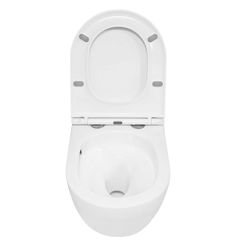 Унитаз подвесной AZARIO Blanco AZ-9003WT безободковый, с микролифтом, глянцевый белый