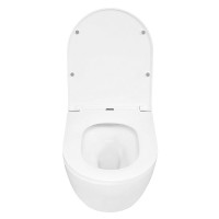 Унитаз подвесной AZARIO Blanco AZ-9003WT безободковый, с микролифтом, глянцевый белый