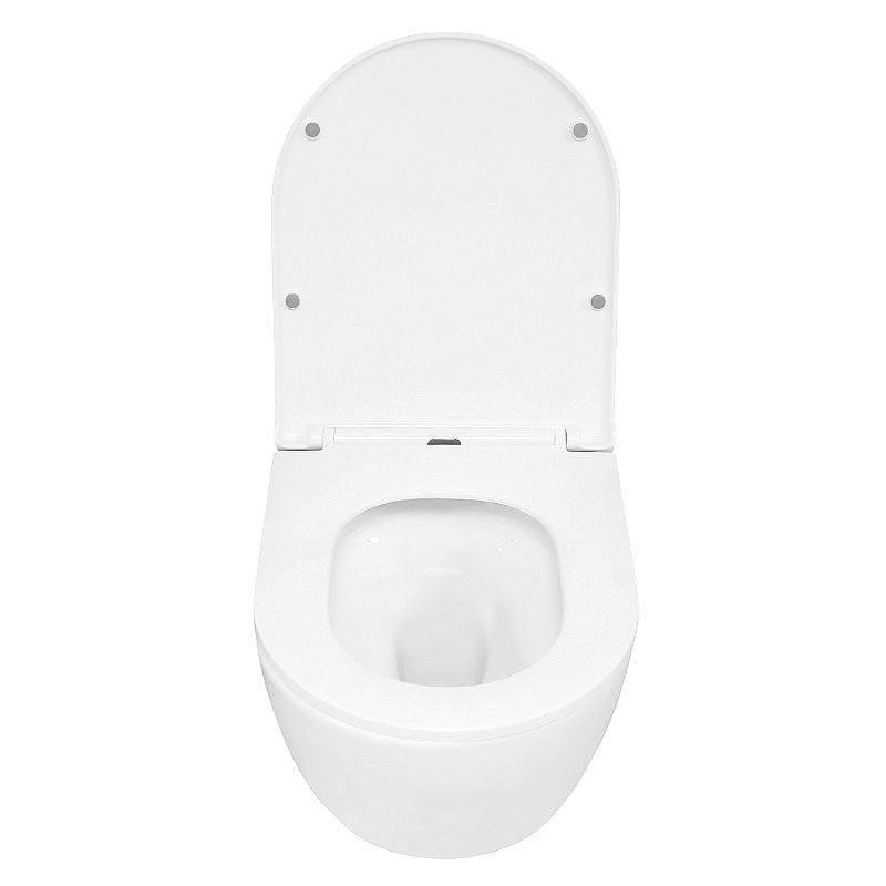 Унитаз подвесной AZARIO Blanco AZ-9003WT безободковый, с микролифтом, глянцевый белый