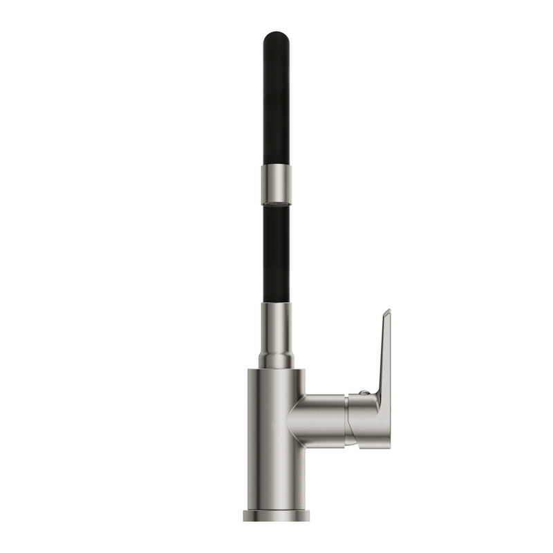 Смеситель для кухни Cersanit Moduo 68231 с гибким изливом, сатин, черный