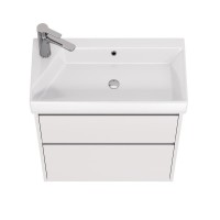 Тумба с раковиной Dreja Slim 65 подвесная, белый глянец