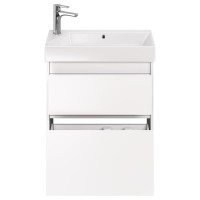 Тумба с раковиной Dreja Slim 65 подвесная, белый глянец