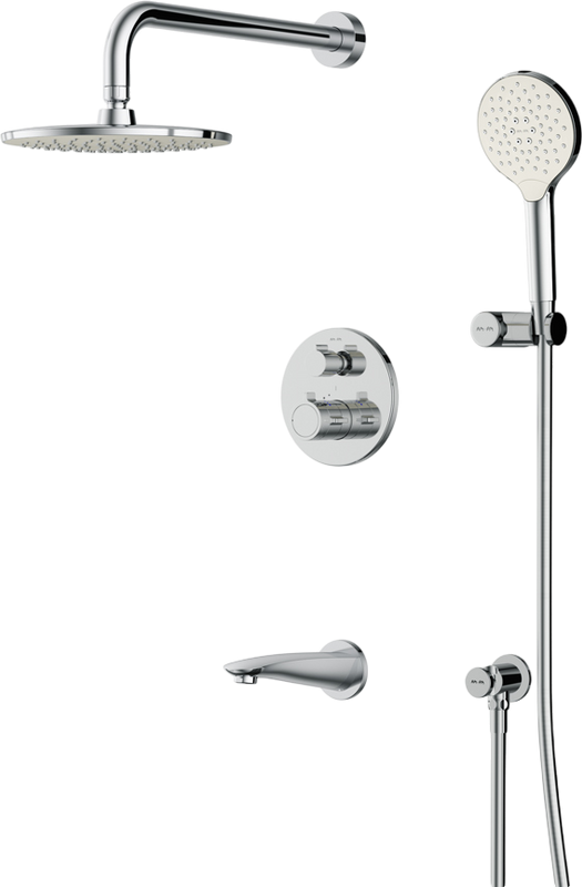 Душевой комплект AM.PM X-Joy FT85A3RH10 С ВНУТРЕННЕЙ ЧАСТЬЮ, хром