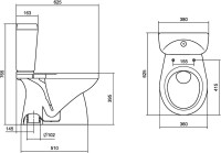 Унитаз-компакт напольный Santek Анимо 1WH302133 вертикальный выпуск
