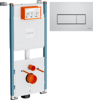 Система инсталляции для унитазов VitrA V-Fix Core 732-5800-01PV с кнопкой Root Square 740-2380 хром
