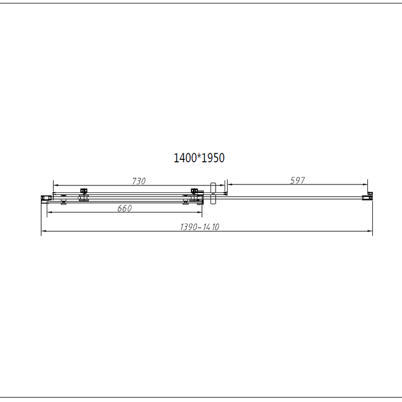 Душевой уголок Vincea Como-N VSR-4CN9014CGB 140х90, профиль матовый черный, стекло тонированное серое