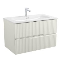 Тумба с раковиной Cezares Duet 80 альпака брашированная, раковина Cezares CZR-8073-80
