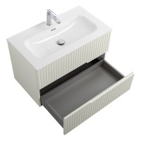 Тумба с раковиной Cezares Duet 80 альпака брашированная, раковина Cezares CZR-8073-80