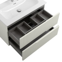 Тумба с раковиной Cezares Duet 80 альпака брашированная, раковина Cezares CZR-8073-80