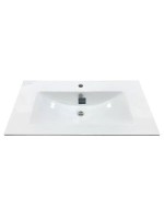 Тумба с раковиной Comforty Бонн 90 подвесная, темный дуб, с раковиной Quadro 90