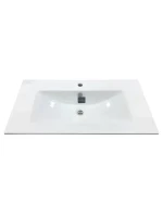 Тумба с раковиной Comforty Бонн 90 подвесная, темный дуб, с раковиной Quadro 90