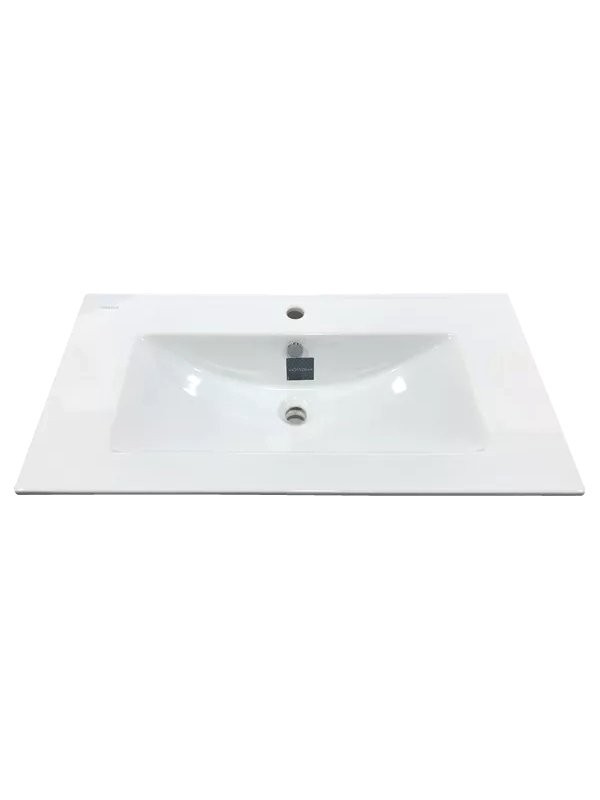 Тумба с раковиной Comforty Бонн 90 подвесная, темный дуб, с раковиной Quadro 90