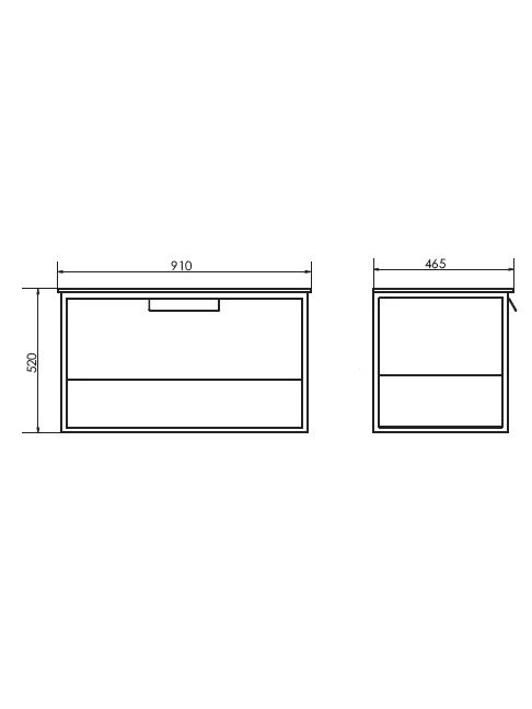 Тумба с раковиной Comforty Бонн 90 подвесная, темный дуб, с раковиной Quadro 90