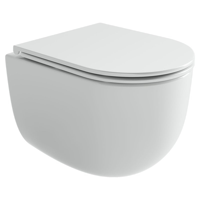 Унитаз подвесной Ceramicanova Voga смыв торнадо 3.0, сиденье микролифт, белый, CN4012T