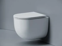 Унитаз подвесной Ceramicanova Voga смыв торнадо 3.0, сиденье микролифт, белый, CN4012T