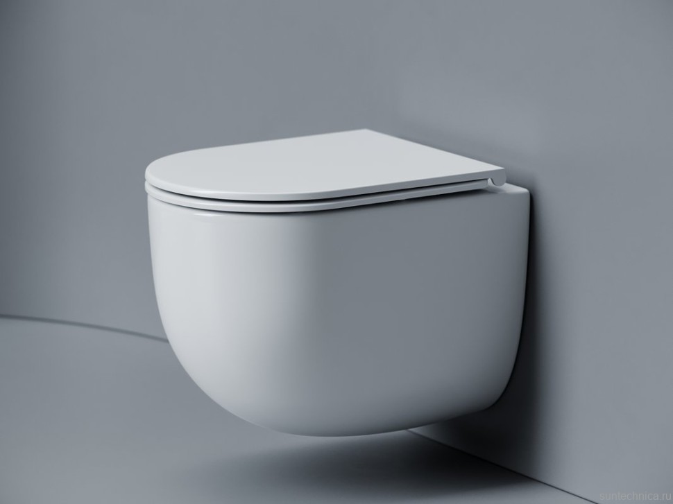 Унитаз подвесной Ceramicanova Voga смыв торнадо 3.0, сиденье микролифт, белый, CN4012T