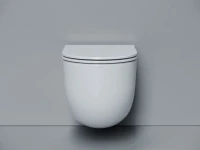 Унитаз подвесной Ceramicanova Voga смыв торнадо 3.0, сиденье микролифт, белый, CN4012T