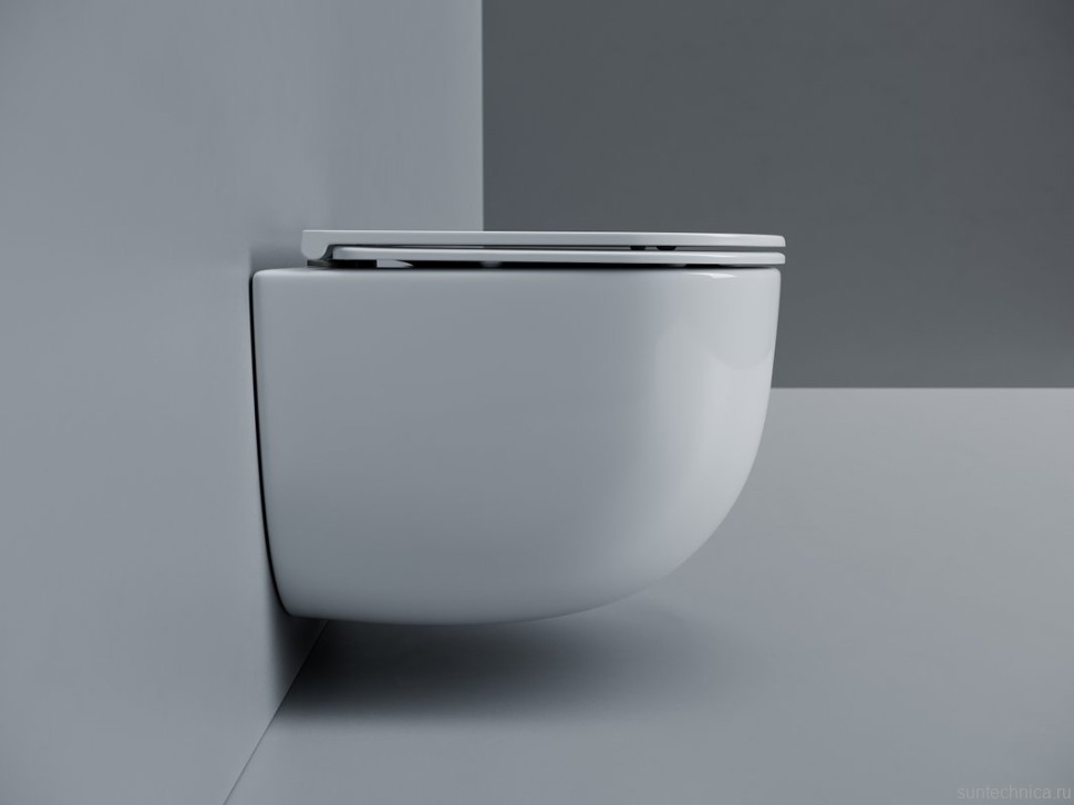 Унитаз подвесной Ceramicanova Voga смыв торнадо 3.0, сиденье микролифт, белый, CN4012T