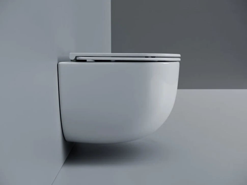 Унитаз подвесной Ceramicanova Voga смыв торнадо 3.0, сиденье микролифт, белый, CN4012T