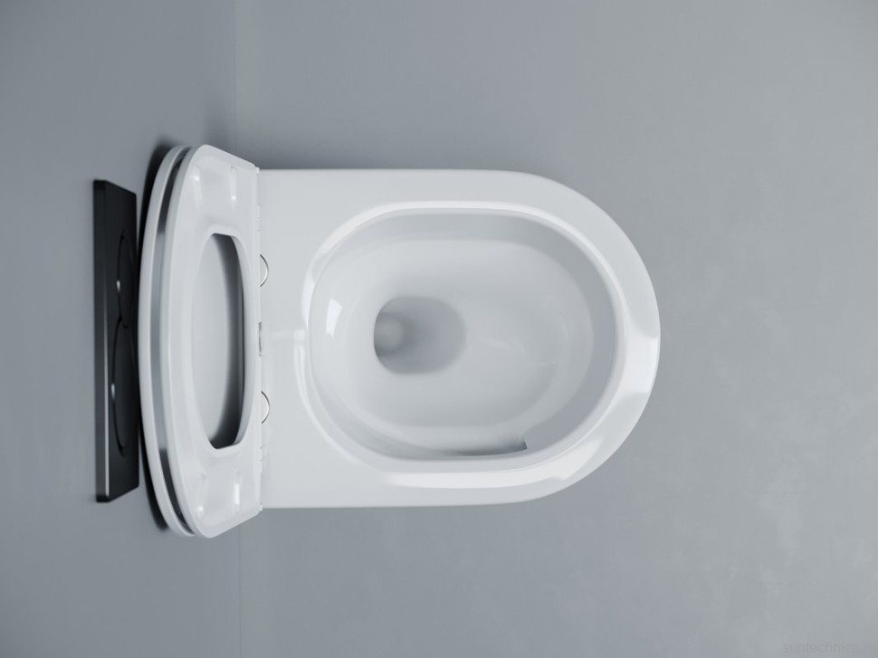 Унитаз подвесной Ceramicanova Voga смыв торнадо 3.0, сиденье микролифт, белый, CN4012T