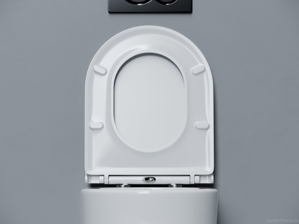 Унитаз подвесной Ceramicanova Voga смыв торнадо 3.0, сиденье микролифт, белый, CN4012T