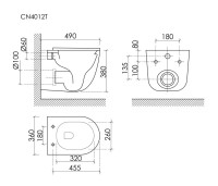 Унитаз подвесной Ceramicanova Voga смыв торнадо 3.0, сиденье микролифт, белый, CN4012T Унитаз подвесной Ceramicanova Voga смыв торнадо 3.0, сиденье микролифт, белый, CN4012T