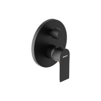 Душевая система с тропическим душем Damixa Apollo 947510300 черная матовая, скрытого монтажа, смеситель для 3 потребителей, излив, верхний душ, встраиваемый душевой комплект, гарантия 10 лет, Дания